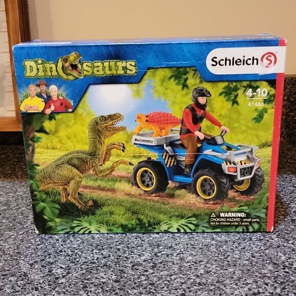 New Schleich Quad Escape From Velociraptor Dinosaurs Playset 41466 - Picture 7 of 12